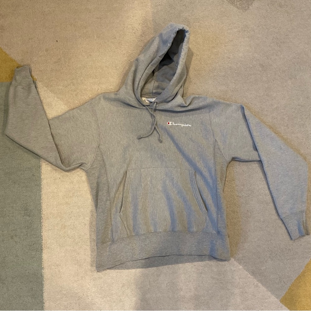 Champion Heather Gray Pullover Hoodie Men’s Medium
